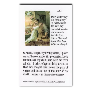 Saint Joseph Protection Prayer Holy Card