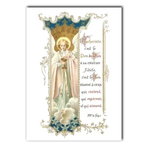 First Communion Angel with Eucharist Bouasse Jeune 5x7