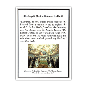 Angelic Psalter holy card