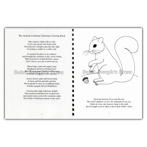 Animals Celebrate Christmas coloring book inside sample page