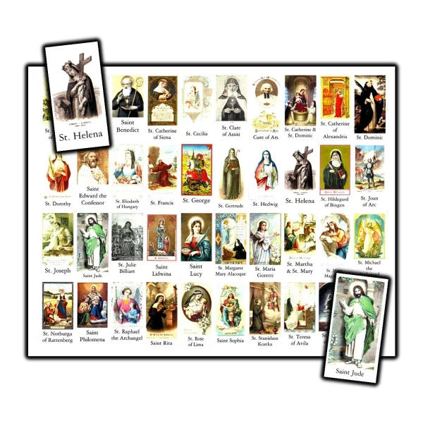 Assorted Saints stickers