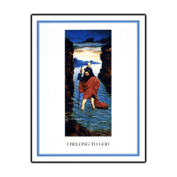 Baptism Anniversary Card Saint Christopher