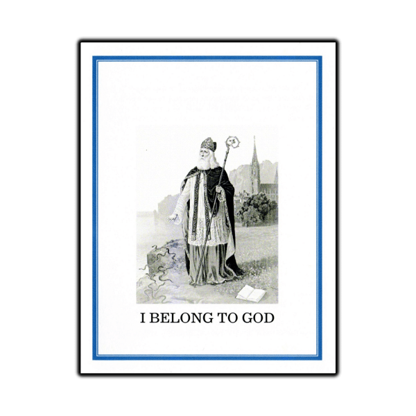 Baptism Anniversary Card Saint Patrick