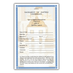 Baptism Certificate - Latin