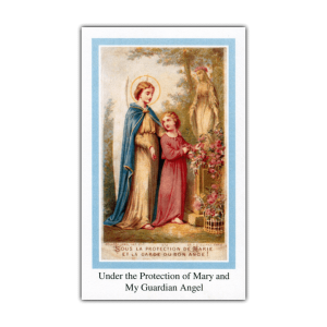 Blessed Virgin Mary holy card Angel and Child