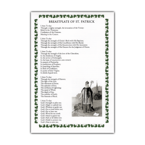 Breastplate of Saint Patrick litany card alternate translation