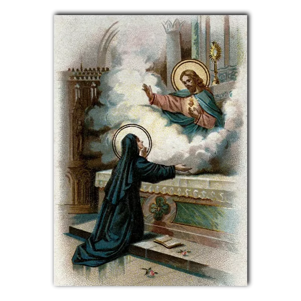 Christ Appearing to Saint Margaret Mary Print 5x7