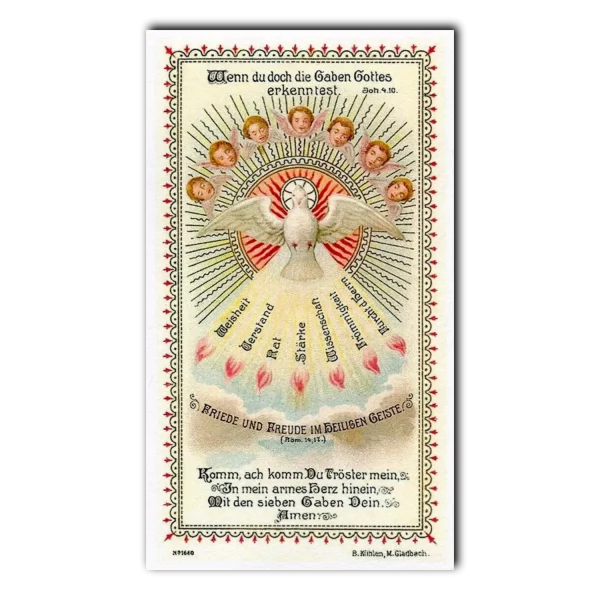 Come Holy Spirit holy card