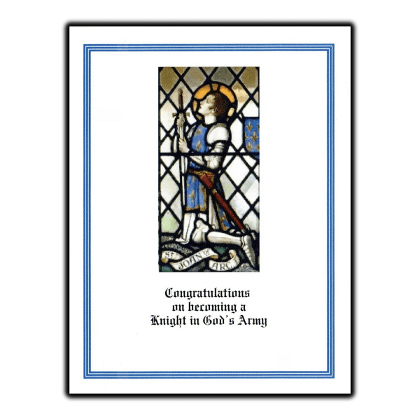 Confirmation Congratulations Card Joan of Arc