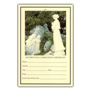 First Communion Certificate