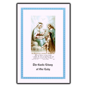 Gaelic Litany of Our Lady litany card