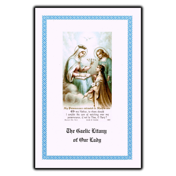 Gaelic Litany of Our Lady litany card