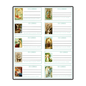 Guardian Angel Bookplate stickers