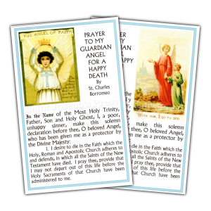 Guardian Angel Happy Death holy card