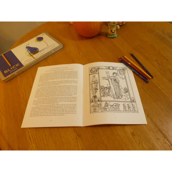 Heavenly Crown Coloring Book and Lives of the Saints sample
