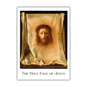 Holy Face Golden Arrow holy card