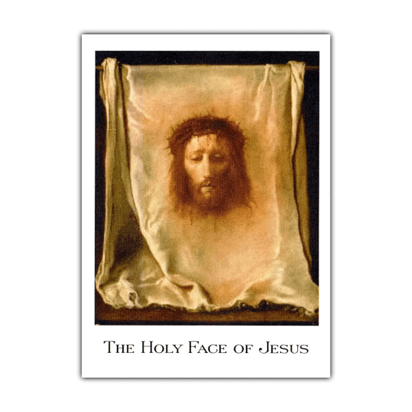 Holy Face Golden Arrow holy card