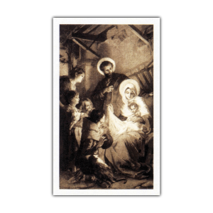 Holy Family Christmas holy card