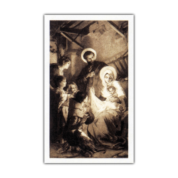 Holy Family Christmas holy card