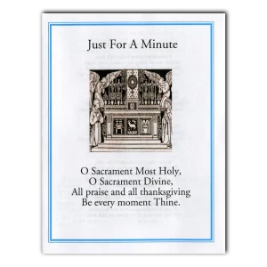 Just For A Minute Adoration Leaflet paper