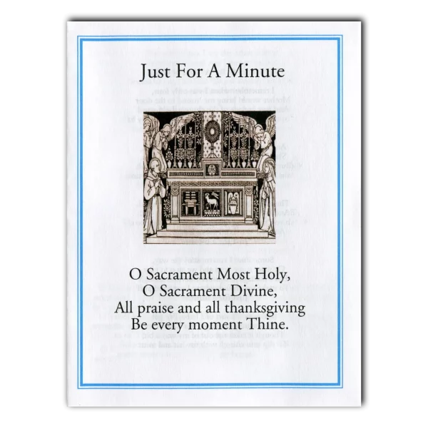 Just For A Minute Adoration Leaflet paper