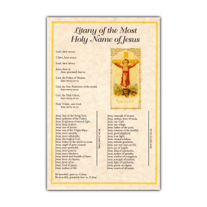 Litany of the Holy Name of Jesus