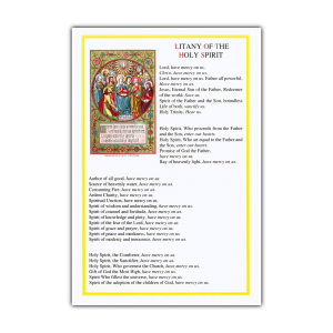 Litany of the Holy Spirit litany card