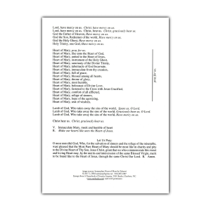 Litany of the Immaculate Heart of Mary back