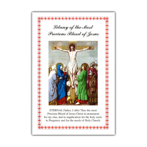 Litany of the Precious Blood litany card