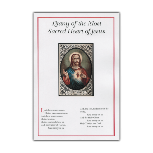 Litany of the Sacred Heart litany card