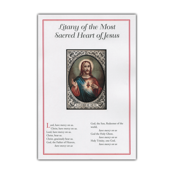 Litany of the Sacred Heart litany card