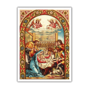 Nativity Scene Christmas holy card