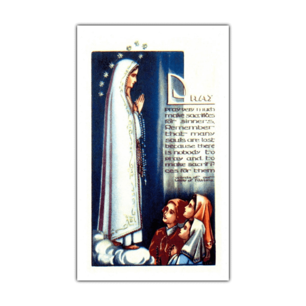 Our Lady of Fatima First Saturdays Holy Card