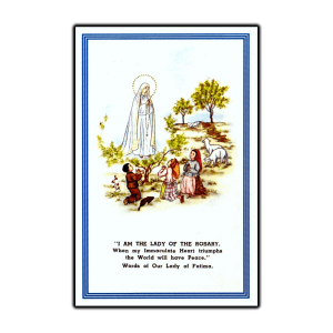 Our Lady of Fatima holy card