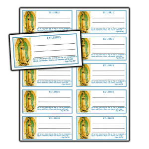 Our Lady of Guadalupe Bookplate stickers