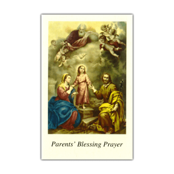 Parents Blessing Prayer Holy Card Holy Family