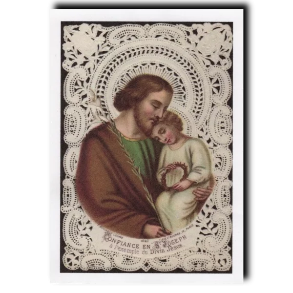 Patronage of Saint Joseph holy card - Bouasse Jeune