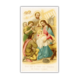 Peace on Earth Christmas Holy Card