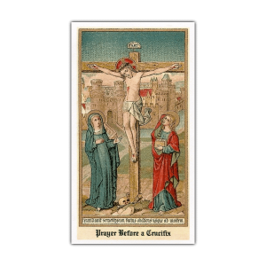 Prayer Before a Crucifix holy card