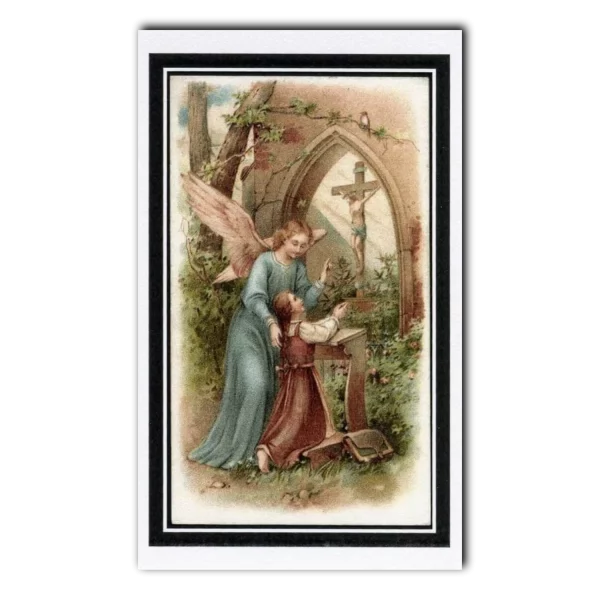Prayer to One's Guardian Angel holy card