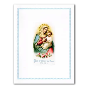 Queen of the Holy Rosary Note Card