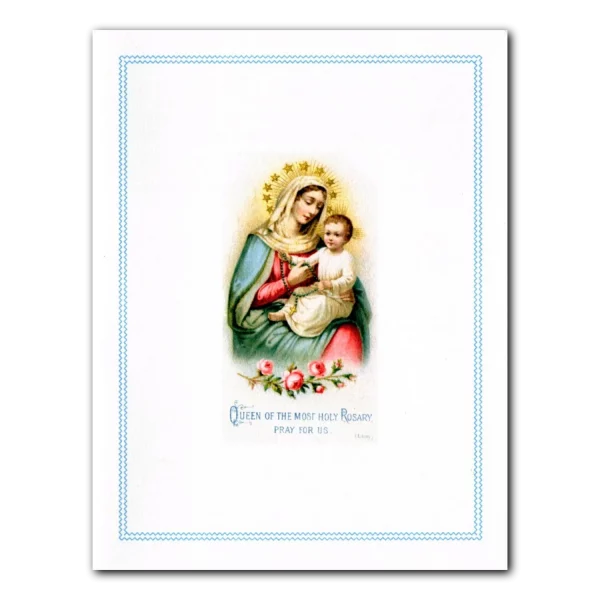 Queen of the Holy Rosary Note Card