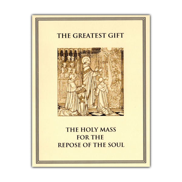 Repose of the Soul Spiritual Bouquet Card
