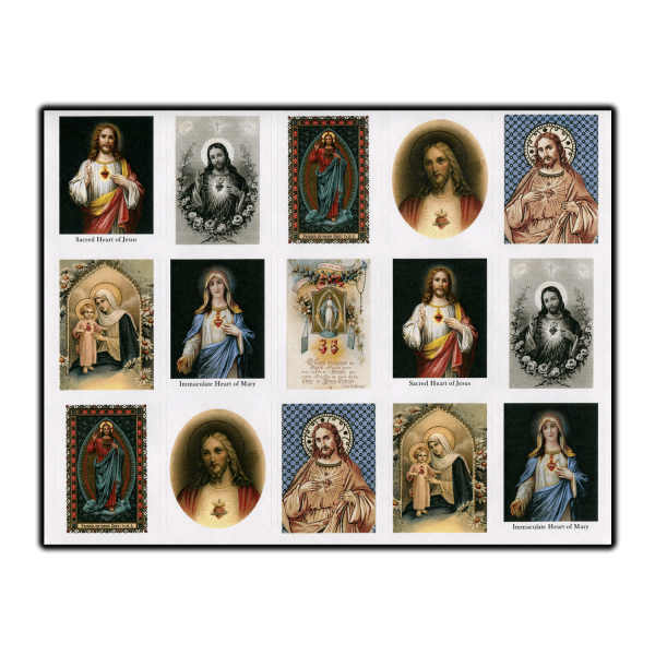Sacred Heart of Jesus and Immaculate Heart of Mary Stickers