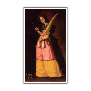 Saint Apollonia holy card