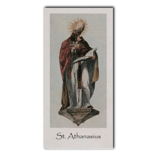 Saint Athanasius holy card