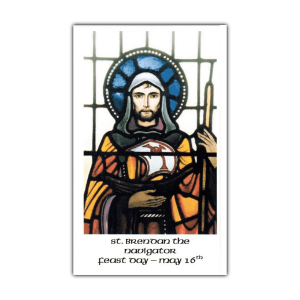 Saint Brendan holy card