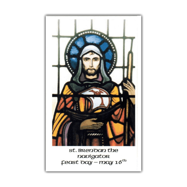 Saint Brendan holy card