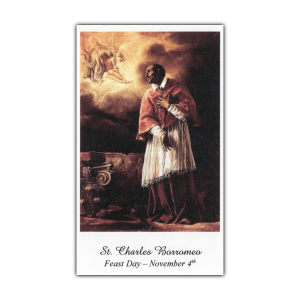 Saint Charles Borromeo holy card