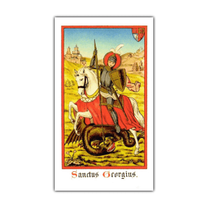 Saint George holy card